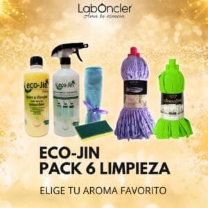 Pack Limpieza 6 Eco-Jin suelos como espejos con fregona Optimus
