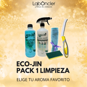 Pack Limpieza 1 Eco-Jin kit básico con difusor cepillo bayeta y estropajo