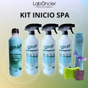 Kit inicio Eco-Jin Spa completo con botella vaporizadores bayeta y estropajos