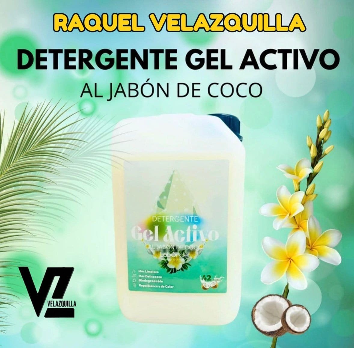 ¡¡NOVEDAD!! PACK DETERGENTE AL JABÓN DE COCO + SUAVIZANTE COCO DAMASCO - Imagen 2