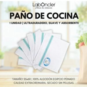 PAÑO DE COCINA 100% ALGODÓN EGIPCIO PEINADO