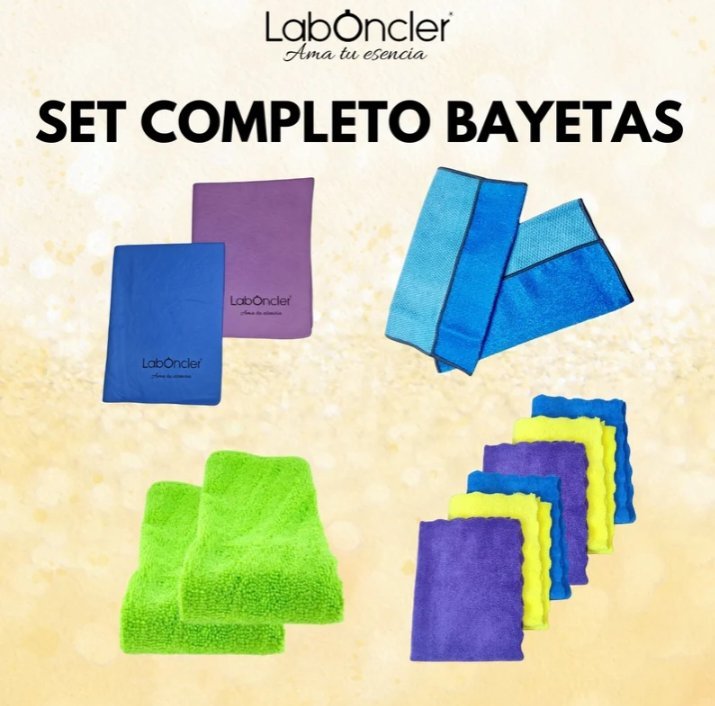 Set Mixto 12 Bayetas PVA + Microfibra
