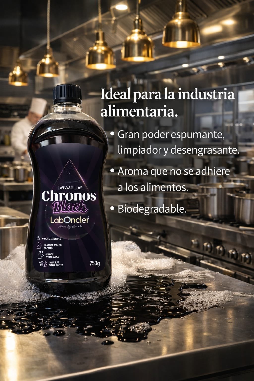 Lavavajillas Chronos Black 750ml – Potente desengrasante biodegradable | LabOncler - Imagen 5