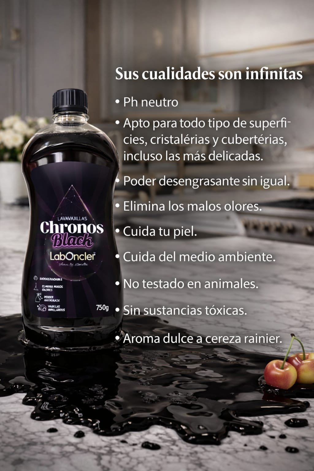 Lavavajillas Chronos Black 750ml – Potente desengrasante biodegradable | LabOncler - Imagen 4